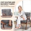 Kumasinova Mid-Century Accent Chair, Velvet Upholstered Armchair, Wingback Chair Sofa Chair with Plush Cushions, 300 lbs Capacity, Living Room Chair - 4 of 4