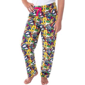Looney Tunes Girls' Tweety Bird Pattern Velvety Soft Lounge Pajama Pants Multi