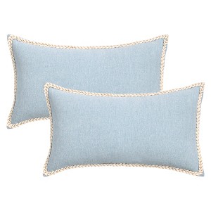 REGALWOVEN Fade-Resistant Modern Soft Solid Cushion Cases 2 Pcs - 1 of 4