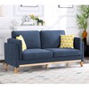 AndMakers 72.4 in. W Square Arm Chenille Modern Straight Sofa with Pillows - 3 of 4