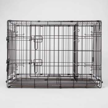 Pet Life Capacious Dual-expandable Wire Folding Collapsible Travel Dog  Crate - Gray : Target