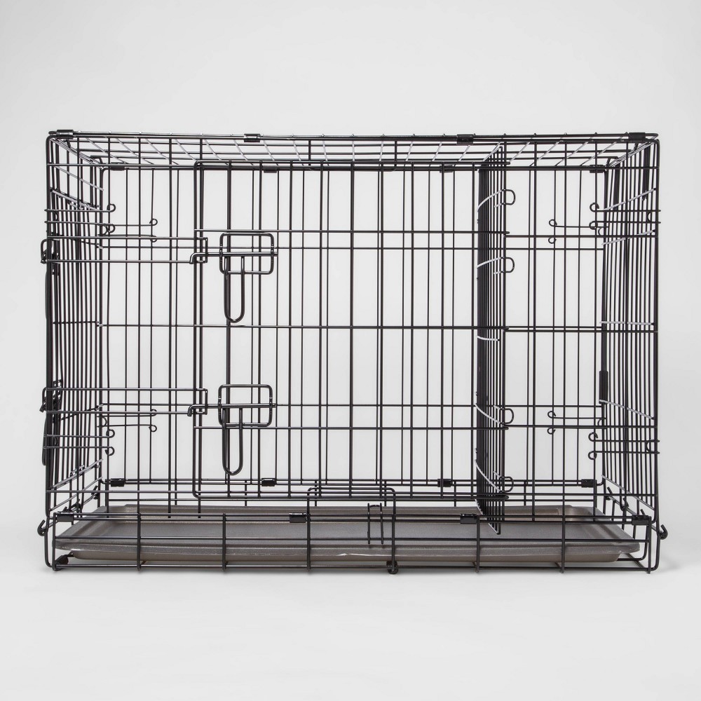 Photos - Pet Carrier / Crate Wire Collapsible Dog Crate - L - Black - Boots & Barkley™