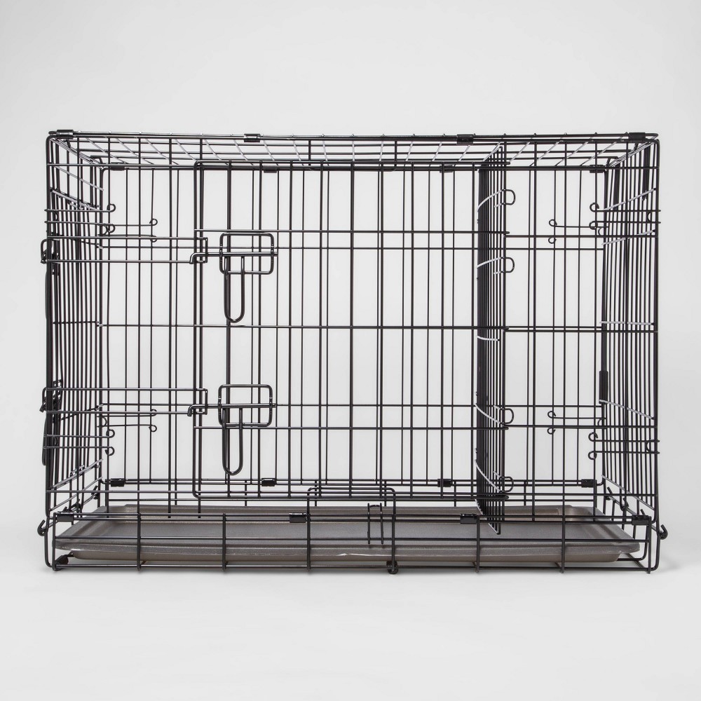 Photos - Pet Carrier / Crate Wire Collapsible Dog Crate - M - Black - Boots & Barkley™