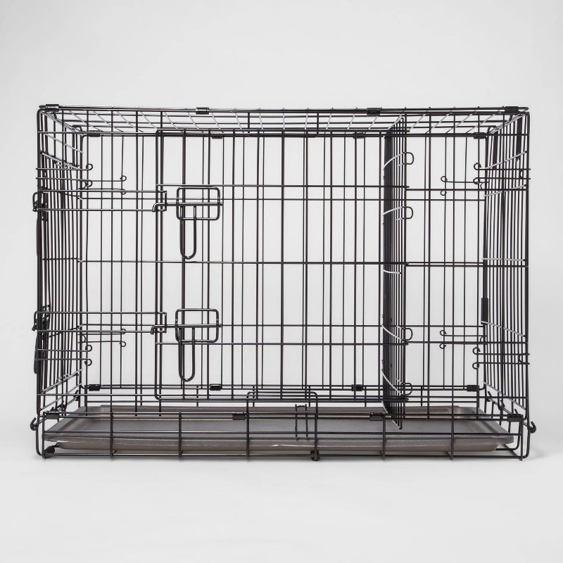 Wire Collapsible Dog Crate - Black - Boots & Barkley™, 1 of 10