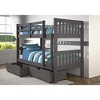 Donco Austin Mission Twin Over Twin Dark Grey Bunkbed with Dual Underbed Drawers - 2 of 4