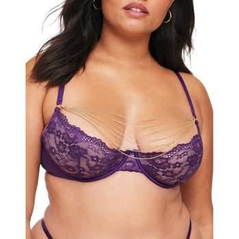 Adore Me Women's Talulah Unlined Plunge Underwired Bra JW7 Purple Size 38D  NWT