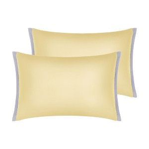 Unique Bargains Envelope Closure Cooling Soft Satin Polyester Pillowcases Queen 20"x30" 2 Pcs - 1 of 4