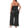 Agnes Orinda Women's Satin Plus Size Cami Top and Pants with Pockets 2 Piece Pajama Sets - image 4 of 4