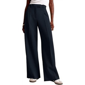 BLUEMING Women’s Elevated High-Waist Trousers Fluid Wide-Leg Silhouette with Flowy Trousers with Drape Professional Office Pants - 1 of 4