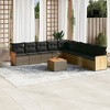 vidaXL Garden Sofa Set Grey PE rattan Large UV-resistant materials - 2 of 4