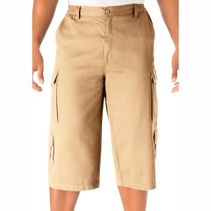 KingSize Men's Big & Tall 17" Side Elastic Cargo Shorts - 1 of 4