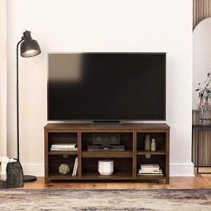 LOVSON Compact TV Stand, suitable for 50''and smaller televisions, featuring an open media console with storage compartments,for living rooms - 1 of 4