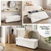 StorageBud Storage Ottoman for Bedroom End of Bed, Velvet Storage Bench, Large Storage Ottoman Bench, Entryway Bench with Storage - 3 of 4