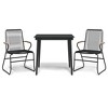 vidaXL 3 Piece Patio Dining Set Black PVC Rattan - 2 of 4