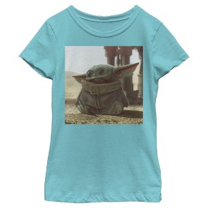 Girl's Star Wars The Mandalorian The Child Square Frame T-Shirt - 1 of 3