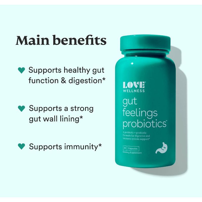 Love Wellness Gut Feelings Probiotics for a Healthy Gut &#38; Immunity - 30ct, 6 of 10