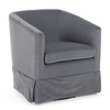27.36" Wide Modern Swivel Chairs Upholstery Accent Barrel Sofa Chairs For Bedroom Living Room - 4 of 4