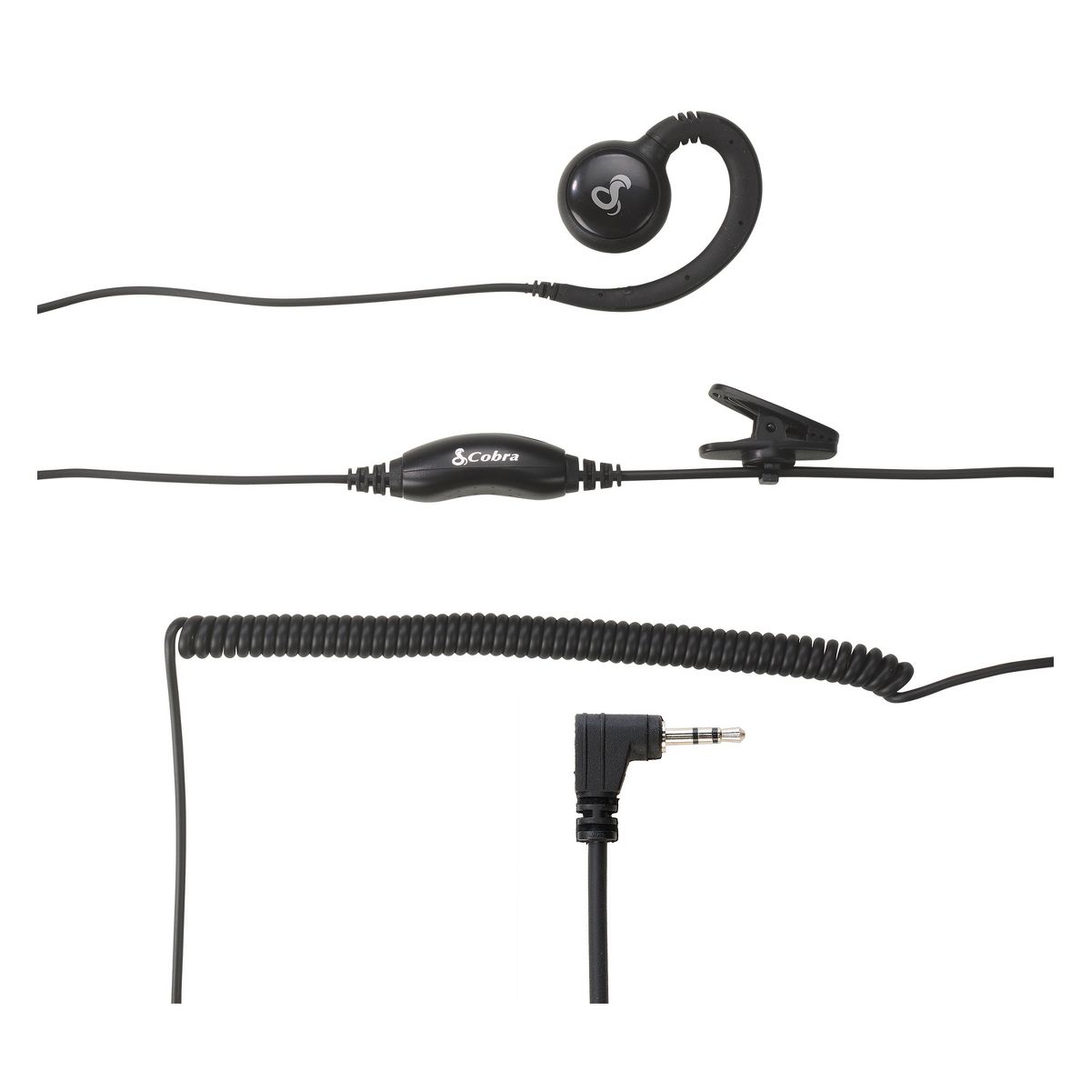 Cobra® C-Style 2.5-mm Swivel Wrap Around-the-Ear Headset Select Cobra® FRS PX650, RX, ACXT, and GMRS and FRS TrailBlazer 2-Way Radios, 0010121-1