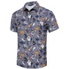 Mens Halloween Christmas Shirts Funky Santa Button Down Shirt Printed Short Sleeve Bowling - 4 of 4