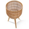 Casafield Planter Basket with Stand, Floor Planter with Wood Legs, Large Plant Pot Cover with Liner - 2 of 4