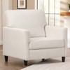 COMHOMA Mid-Century Modern Accent Chair, 23" W Oversized Seat, Linen Upholstery with Foam Cushion - 2 of 4