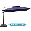 Crestlive Products 11FT Square Double Top Patio Offset Cantilever Umbrella With Base Set UV30+ Outdoor 360° Rotation 6 Heights Adjustable - 2 of 4