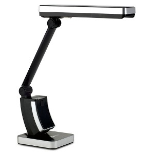 16" 13W HD Slimline Desk Lamp Black (Includes CFL Light Bulb) - OttLite: Modern Office, Computer & College Dorm Lighting - 1 of 3