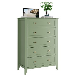 knee length dresses for ladies Richmond Ridged Wide 6 Drawer Dresser, Matte Sage Green main image 0