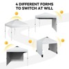 10 x 10 Pop Up Canopy, All Season Instant Canopy with 2 Sidewalls and Vented Roof, Portable Party Tent with Wheeled Carry Bag and Sandbag for Camping - 2 of 4