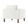 Kumasinova Mid-Century Teddy Accent Chair with Curved Armrests, Plush Upholstered Armchair, Oversized Sofa Chair for Living Room, Sturdy Wood Frame - 4 of 4
