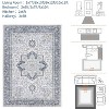 Washable Vintage Floral Area Rug, Non-Slip Retro Carpet, Soft Low-Pile for Living Room, Bedroom, Hallway, Neutral Tones - 2 of 4