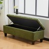 Lyngins Tufted Storage Ottoman Bench with Rubber Wood Legs, Upholstered Ottoman with Storage, Entryway Bench with Soft-Close Hinges, Foot Stool - 2 of 4