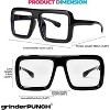 grinderPUNCH Oversized Square Frame Clear Lens Glasses  Bold Fashion Eyewear for Costume & Everyday Style - 2 of 4