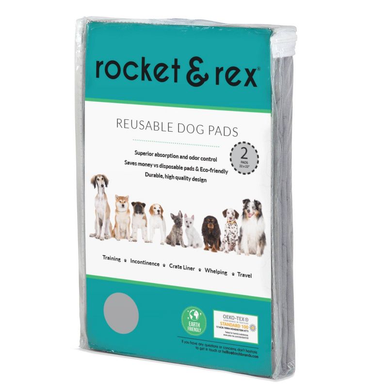 rocket & rex Washable Reusable Pee Pads for Dogs - M, 3 of 12