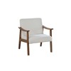 Upholstered Accent Chair with Wooden Frame, Sloped Arms and Removable Back Cushion - 2 of 4