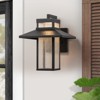 LLHZSY Modern Industrial Black 13" Integrated LED Outdoor Wall Lights Sconce - 3000K Warm Light - 2 of 4