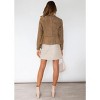 Women's Faux Suede Jackets 2025 Fashion Fall Clothes Long Sleeve Open Front Faux Suede Blazer Cropped Coat Outwear - 2 of 4