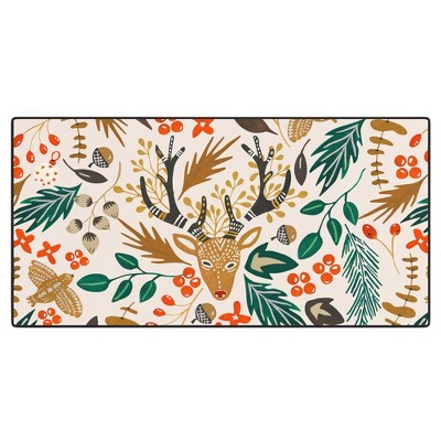 Marta Barragan Camarasa Christmas in the wild nature Desk Mat -Deny Designs