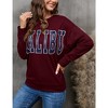 Sweatshirt For Women Lightweight Spring Holiday MALIBU Letter Graphic Crewneck Long Sleeve Pullover Sweatshirt - 2 of 4