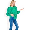 Anna-Kaci Women's Long Sleeve Floral Print Blouse with Ruffled High Neck - 3 of 4