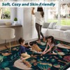 Boho Bird Area Rug Washable Floral Bedroom Low-Pile Soft Playroom Carpet, Jungle Pattern Vintage Indoor Floor Rug for Living Room Nursery Farmhouse - 3 of 4