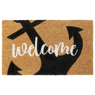 Raj Tufted Welcome Anchor Doormat White