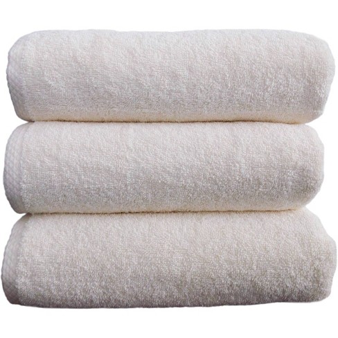 3pc Arsenal Turkish Hotel Collection Bath Towel Set Ivory - Makroteks :  Target