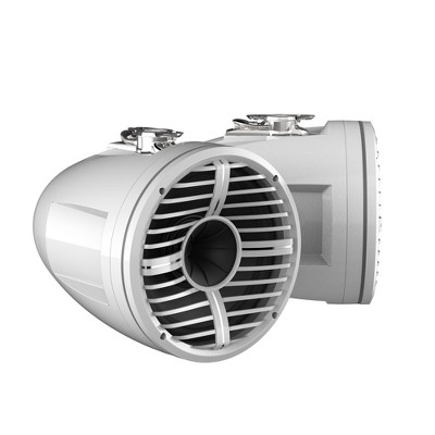 Wet Sounds REV 12 HD 12" Horn Loaded Compression Driver Tower Speakers with XW Grills & Swivel Surface Mounts, 400 Watts RMS, White, Pair