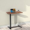 ROOMTEC Portable Adjustable Height Desk, Bedside Table with Hidden Wheels, Freestanding Laptop Desk Side Table - 2 of 4