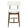 Christopher Knight Home Set of 2 Ryker Mid Century Modern Chenille Upholstered Rubber Wood Counter Height Barstools Beige/Walnut - 4 of 4