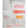 LunaLulinlk Everything Fine 15PC Shower Curtain, 70 x 72, Pink - 2 of 4