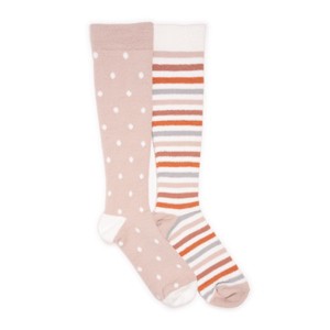 MUK LUKS Women's Women's 2 Pack Tall Compression Cozy Sock - 1 of 2