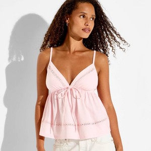 Women's Babydoll Tank Top - Wild Fable™ Light Pink L : Target