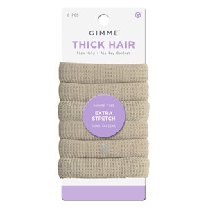 Gimme Beauty Thick Hair Tie Bands - 6ct - 1 of 4